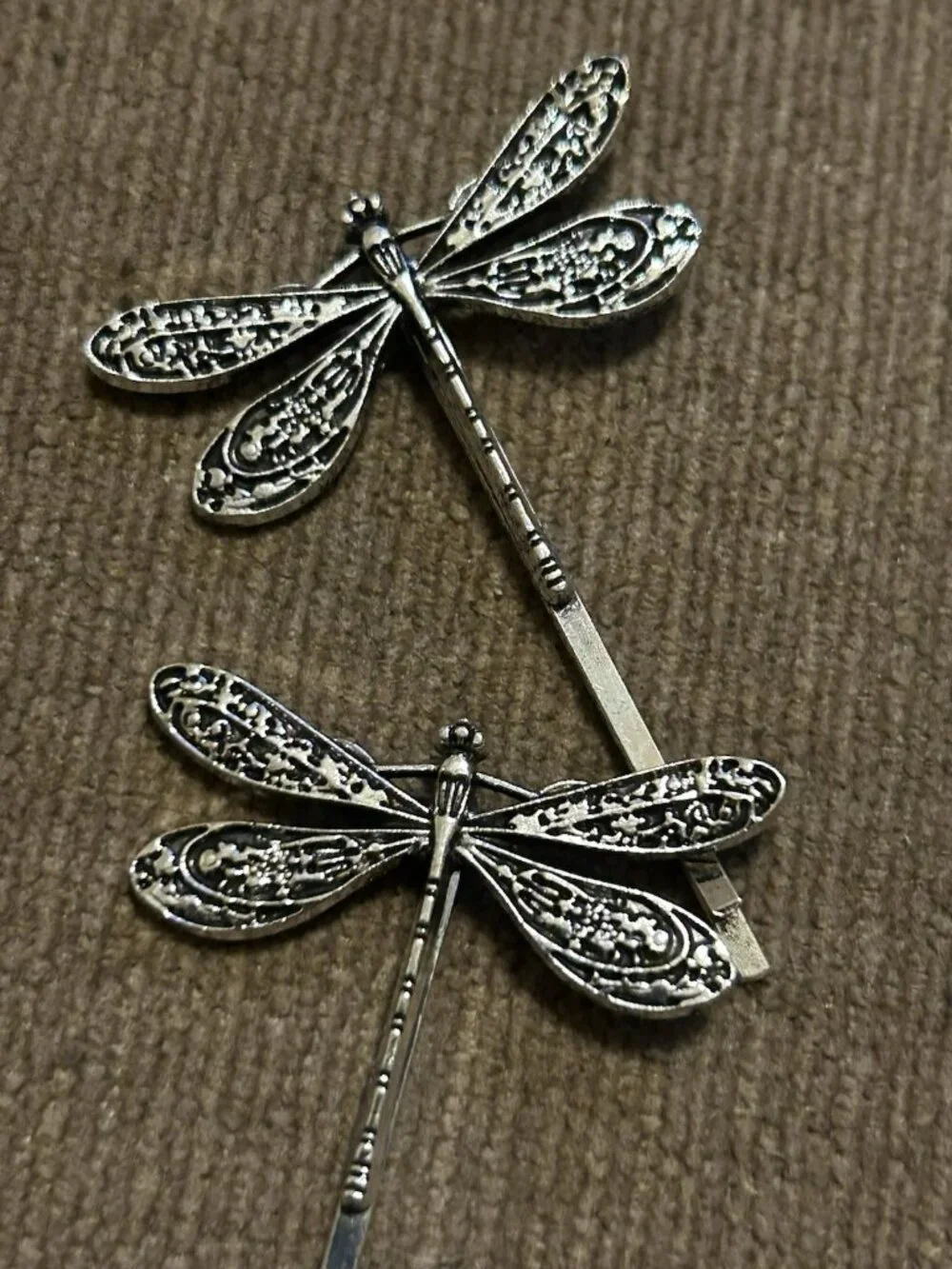 dragonfly bobby pins hair pins  Silver Color Metal Dainty Celtic